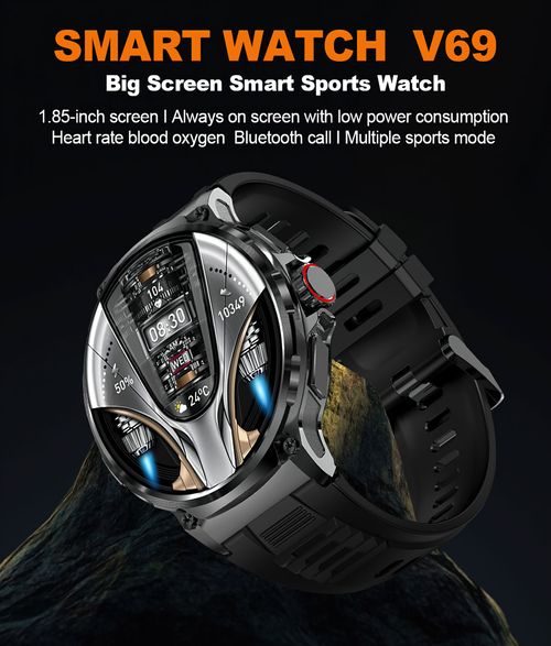 New V69 smartwatch with Bluetooth calling function and a 1.85 - inch display