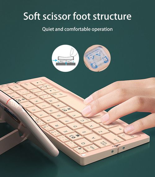 Geyes Bluetooth Wireless Folding Keyboard, Compatible with Three Systems and Dual Channels for Mobile Phones, Tablets and Computers