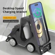 Qi-Certified charging haven - All-in-One Desktop Charging Hub for iPhone, Samsung, Apple Watch & AirPods - Effortless Multifunctional Wireless Dock