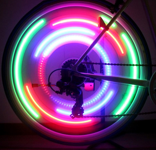 LED Bicycle Spokes Led Light Safety Tire Light Multicolor Cycling Bike Accessories Lamp Wheel Lights with Batteries