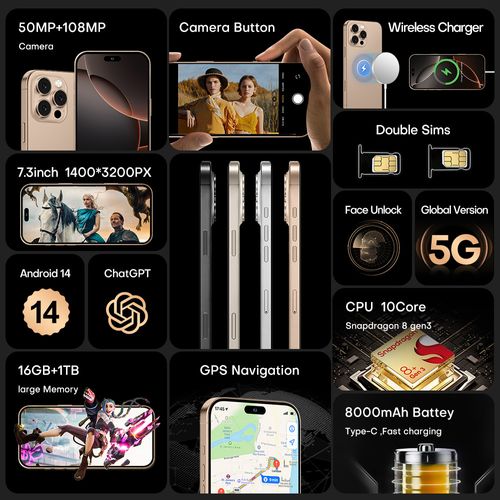 New i16 Pro Max Flagship Smartphone