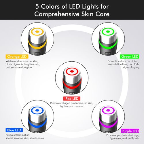😍New arrival! 5-color light beauty instrument with EMS microcurrent and vibration massage. Red and blue light care for tightening pores. Helps you glow and start a new beauty journey. Come and try it if you love beauty! 😘