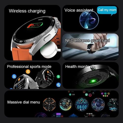 New wireless charging NFC multi-functional BM09S smart watch with offline payment, heart rate, blood pressure, health monitoring and sports bracelet.