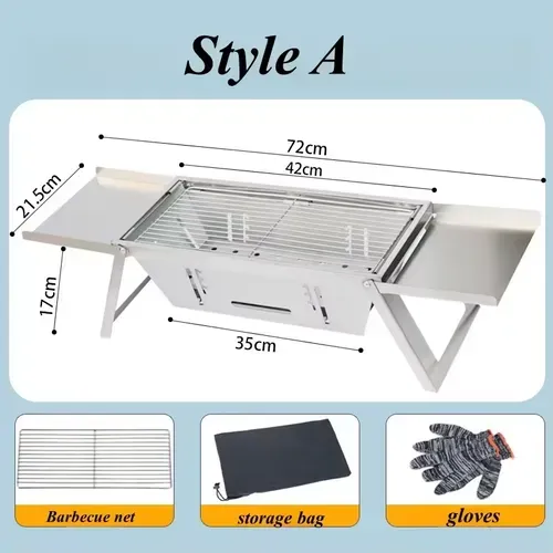 🔥🔥2024 New Design Hot Sale Portable Camping BBQ Grill 3 Hight Adjustable Stainless Steel Folding 129 sales