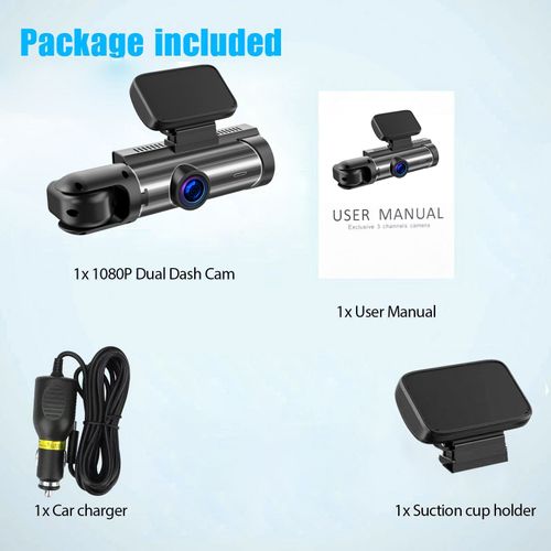 Dash cam with WIFI dual recording, 1080P high definition. Front and interior car recording with infrared night vision. Equipped with a 3.16 - inch screen, it's a great in - car recorder.