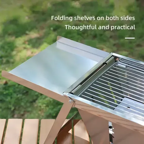 🔥🔥2024 New Design Hot Sale Portable Camping BBQ Grill 3 Hight Adjustable Stainless Steel Folding 129 sales