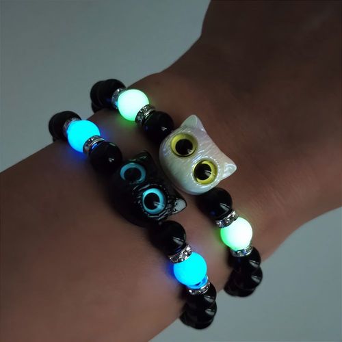 Jane Eyre Wholesale Fashion Blue Sandstone Beaded Luminous Star Planets Galaxy Bracelets