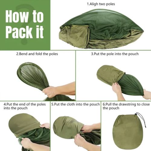 70D Lightweight Camping Hammock Swings & Mosquito Nets With 2 Tree Straps Camping Portable Fully Automatic Quick Opening Hammock