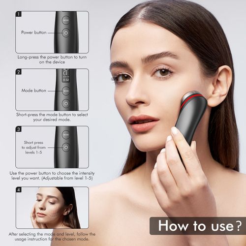😍New arrival! 5-color light beauty instrument with EMS microcurrent and vibration massage. Red and blue light care for tightening pores. Helps you glow and start a new beauty journey. Come and try it if you love beauty! 😘
