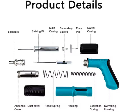 Industrial & DIY Small Nail Gun for Wiring Trough Fastener Decoration Manual Power Source