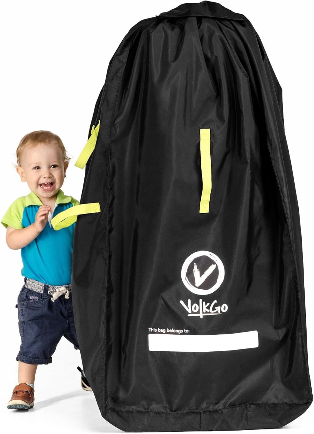 V VOLKGO Super Extra Large Stroller Bag for Airplane with Padded Backpack Shoulder Straps, Double Stroller Cover for Air Travel, Jogger & Carrier - Fits All, Gate Check Bag, Waterproof Travel Cover.