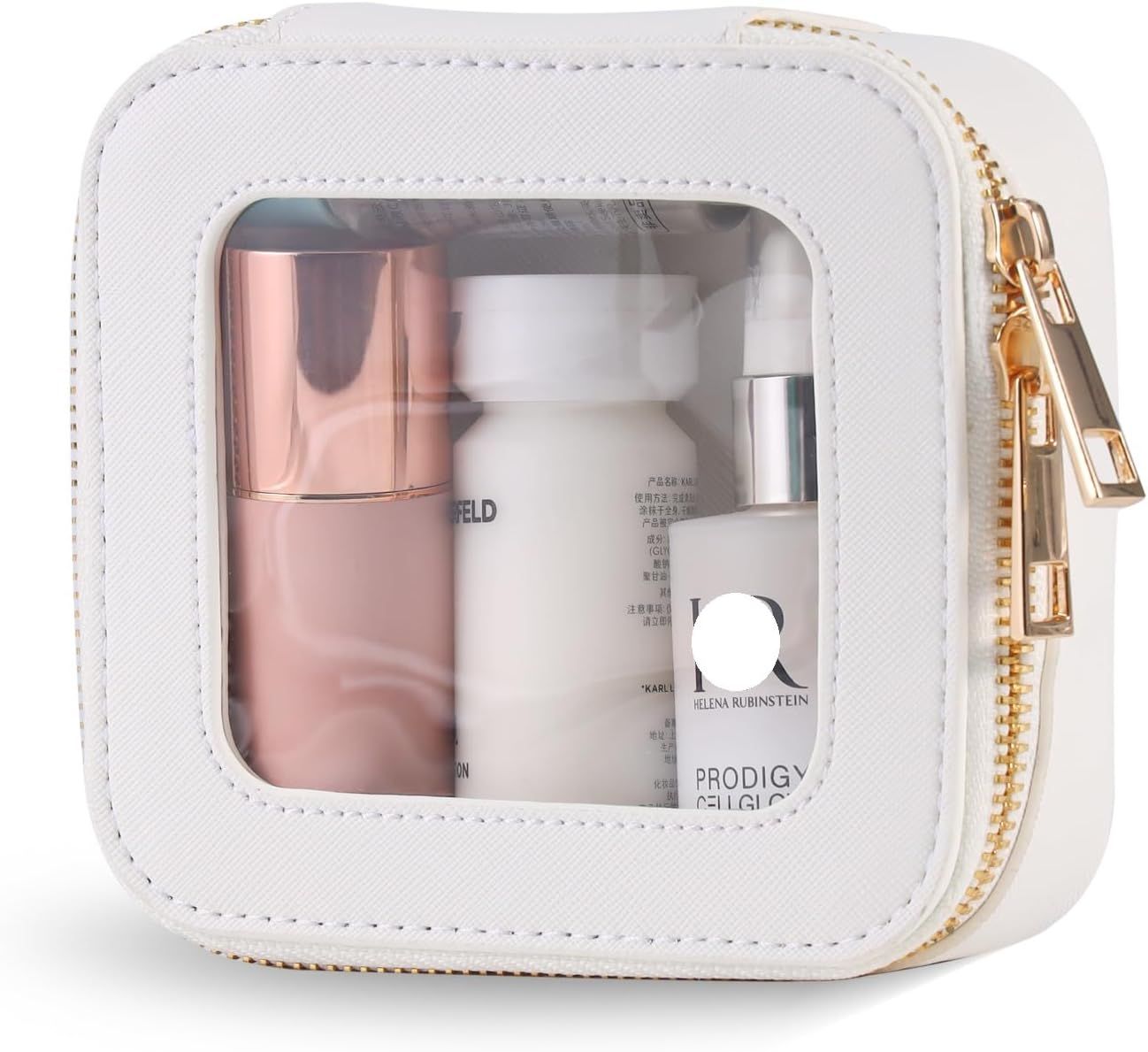Mini Clear Makeup Bag Cosmetic Bags with Zipper,Travel Small Makeup Bag Organizer Case for Purse,Waterproof Clear Toiletry Bag for Women,Car Organizers and Storage