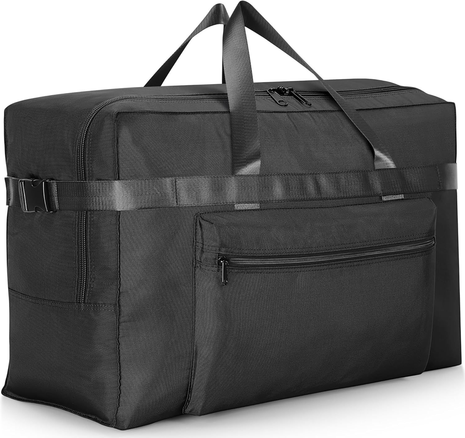 Hafmall Extra Large 120L Foldable Duffel Bag for Travel, Waterproof Weekend Overnight Bag, Collapsible Storage Bag for Moving, Camping (Black)