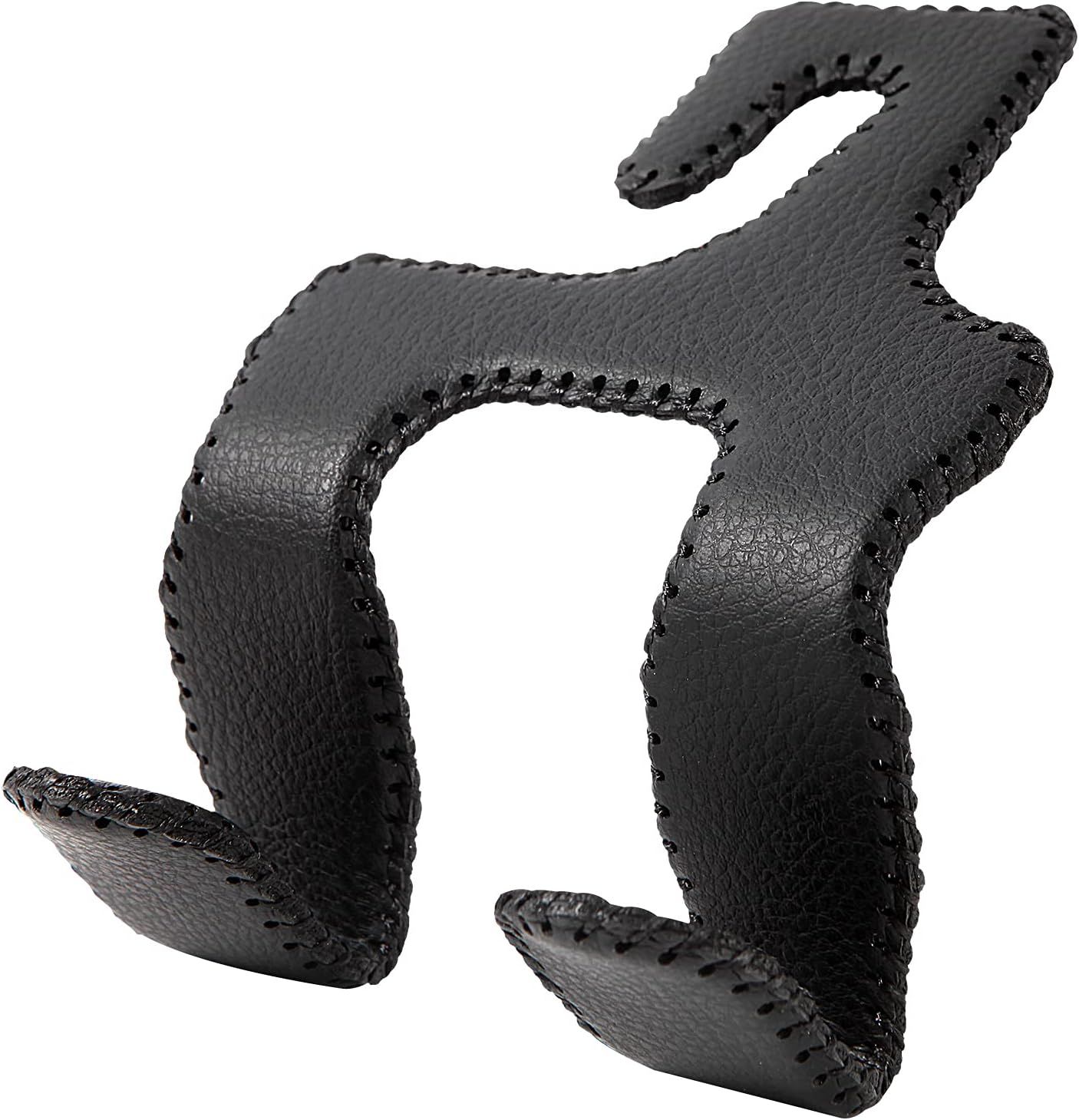 【2021 Upgraded】 Car Purse Hook, 2 in 1 Car Seat Headrest Hooks Durable Hanger Storage Holder Leather Organizer for Hanging Grocery Bags, 1 Pack, Black