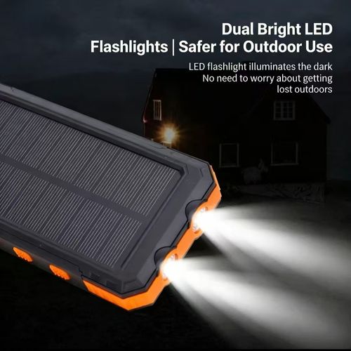Say Goodbye to Low Battery 🌞🔋 Whether you're hiking, camping, or exploring new places, our Solar Power Bank ensures your devices stay charged and ready for the next adventure. 🌍⚡