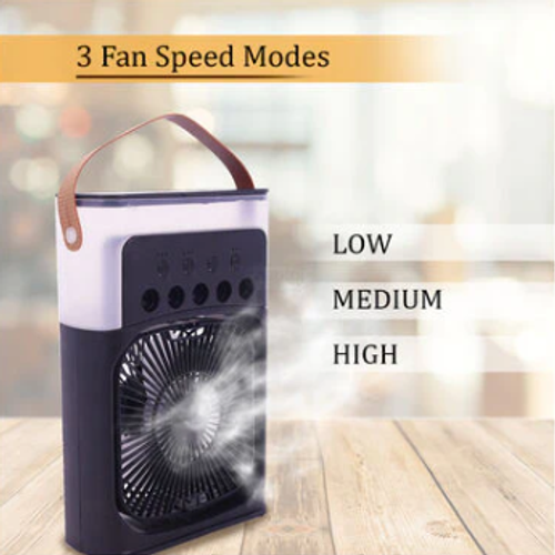 Portable Mist Fan With Air Cooling Effect & Colorful Lights