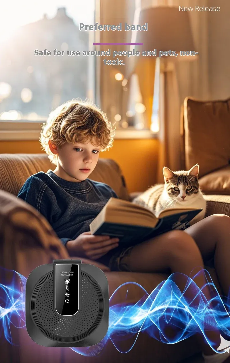 ⏳Ultrasonic anti-ship rat repellent, powerful function - 360° intelligent technology 🔉🐀