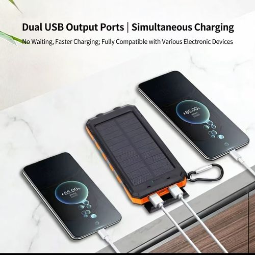 Say Goodbye to Low Battery 🌞🔋 Whether you're hiking, camping, or exploring new places, our Solar Power Bank ensures your devices stay charged and ready for the next adventure. 🌍⚡