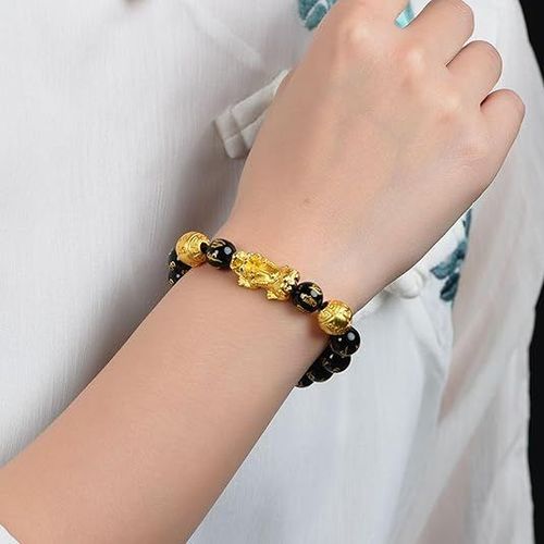 🖤Obsidian Pi Xiu Bracelet💰Sanskrit Wealth & Protection（2pcs）