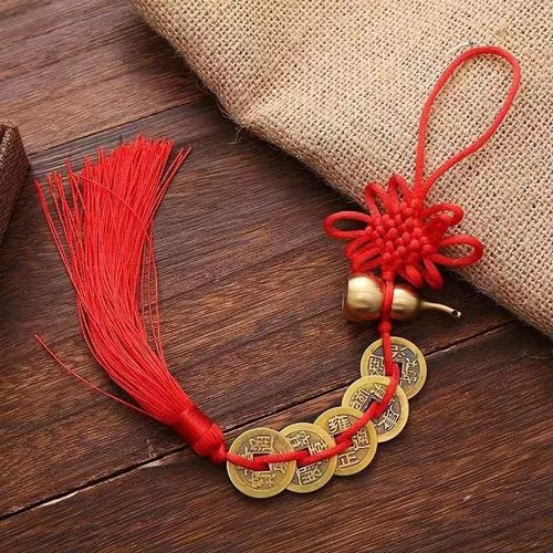 🪔Brass Feng Shui Gourd🇨🇳5-Coins Wealth Charm Deco(4pcs)