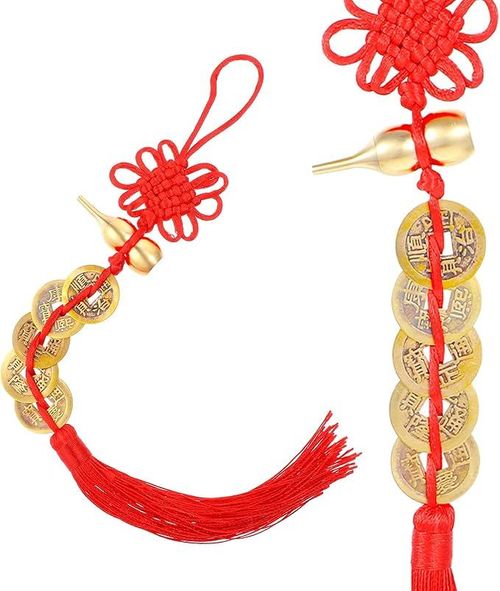 🪔Brass Feng Shui Gourd🇨🇳5-Coins Wealth Charm Deco(4pcs)