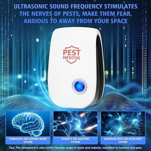 6Pcs Ultrasonic Pest Repeller Insect Bug Repeller Long Range Pest & Insect Deterrent Multi-Function for Roach Rodent Mouse Bugs