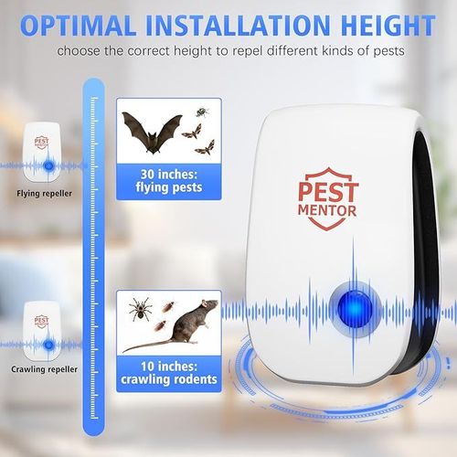 6Pcs Ultrasonic Pest Repeller Insect Bug Repeller Long Range Pest & Insect Deterrent Multi-Function for Roach Rodent Mouse Bugs
