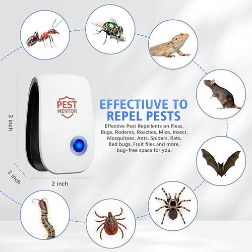 6Pcs Ultrasonic Pest Repeller Insect Bug Repeller Long Range Pest & Insect Deterrent Multi-Function for Roach Rodent Mouse Bugs