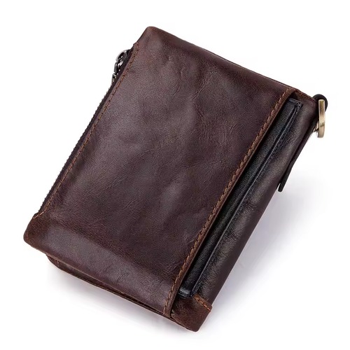 Men's Vintage Bifold Wallet with Chain