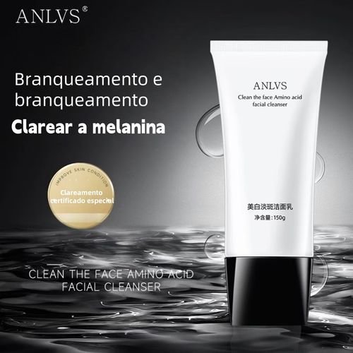 Espuma de limpeza de poros com colagénio e aminoácidos orgânicos para o cuidado da pele, vitamina C, produto de limpeza facial, produto de limpeza e branqueamento facial