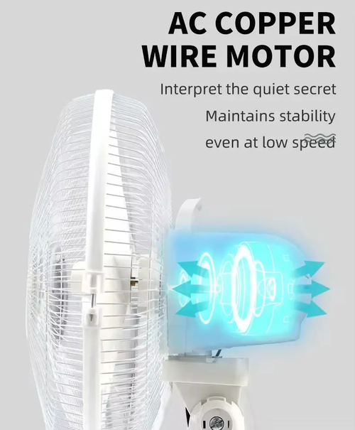 Ventilador de carregamento solar com alta potência eólica e conjunto de ventilador leve