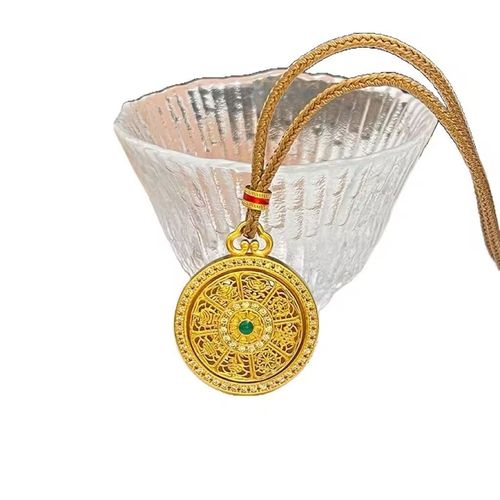 Corrente de suéter estilo chinês banhada a ouro, forte retenção de cor, antiga corrente de suéter estilo chinês, estilo retrô, temperamento versátil, colar da moda no atacado
