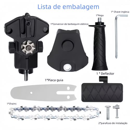 Conversor de berbequim elétrico para motosserra - Mini motosserra elétrica portátil para uso doméstico - Cabeça de conversão para serra de madeira