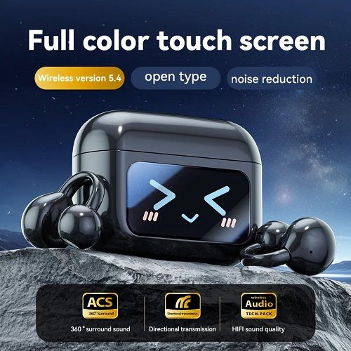 Bone Conduction Wireless Earphones BTV5.4 Touch Control Open Ear Clip Earphones For Sports Running Wireless Earbuds