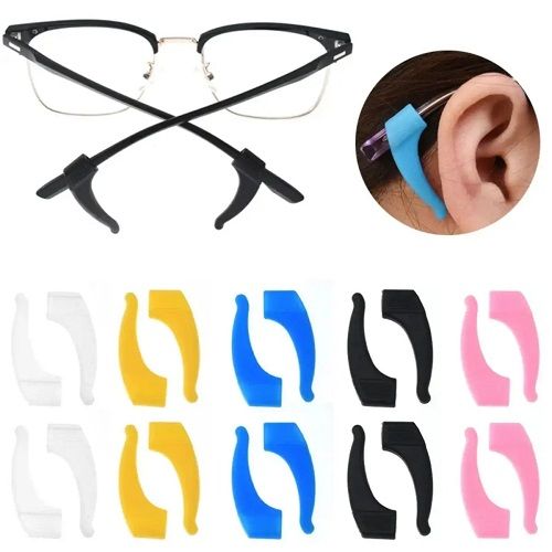 50pcs Anti-slip Silicone Ear Grip Glasses Eyeglasses Leg Ear Hook Stopper Bracket Fastener Accessories Eyewear Holder Temple