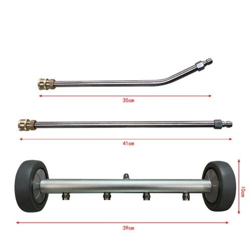 5000PSI car chassis high pressure washer 16 inch electric car washing locomotive bottom water broom with 2 extension rods