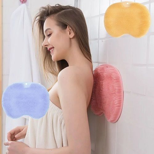 Back Massage Brush Exfoliating Shower Massage Scraper Bathroom Non-slip Bath Mat Silicone Foot Wash Body Cleaning Bathing Tool