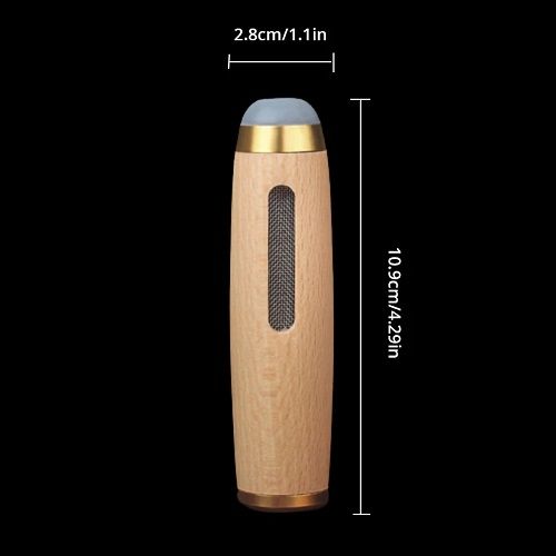2pcs Mini Car Ashtray Walnut Wood Cigarette Holder Case Car Ashtray Anti-smoke Hood for 5.2 and 6.8 and7.8mm Cigarettes Smoking Gadgets