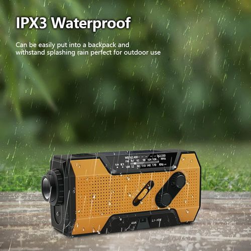 Multifunction Emergency Radio AM Or FM Portable Radio Solor Hand Crank USB AA Batteries Rechargeable Torch Reading Lamp SOS Alarm
