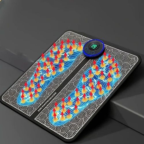 Foot Massage Pad Electric Sole Massage Tool USB Charging Convenient Fast Suitable for Home and Travel Black Hand Massager Masaje