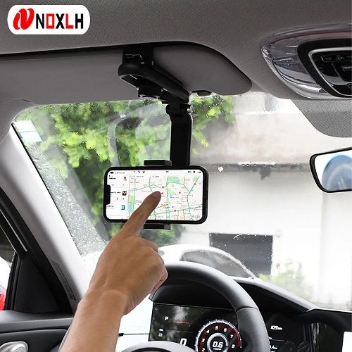 Sun Visor Car Mounted Phone Holder Multi-Angle Adjustment 1080° Sunshade Navigation Support Universal Foldable Car Accessories