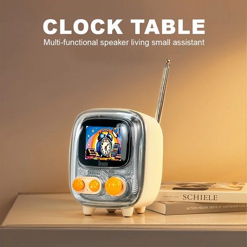 Divoom T-tiivoo-2 Pixel Art Bluetooth Speakers Portable Alarm Clock DIY Display Board Cute Gift Home Light Decoration FM radio