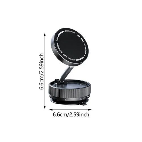 Vacuum Magnetic Phone Holder, 360° Rotatable Car Mount, Adjustable Zinc Alloy Bracket Or Car Or Gym Or Mirror, Fits Most Phones