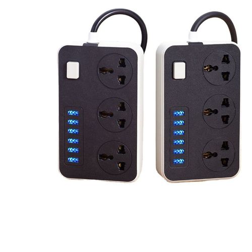 Multi-functional UK Standard Power Outlet Panel - 6 USB Ports