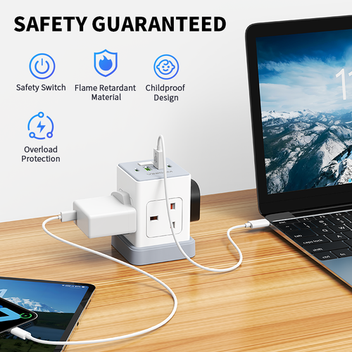 Small portable British standard tower socket