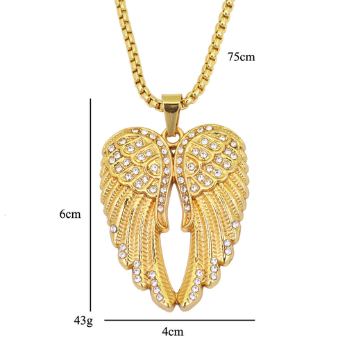 Angel Wings Diamond Pendant Necklace