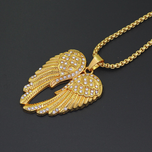 Angel Wings Diamond Pendant Necklace