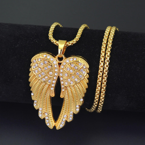 Angel Wings Diamond Pendant Necklace