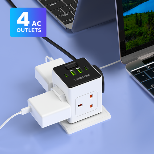 High-power cube-shaped square socket