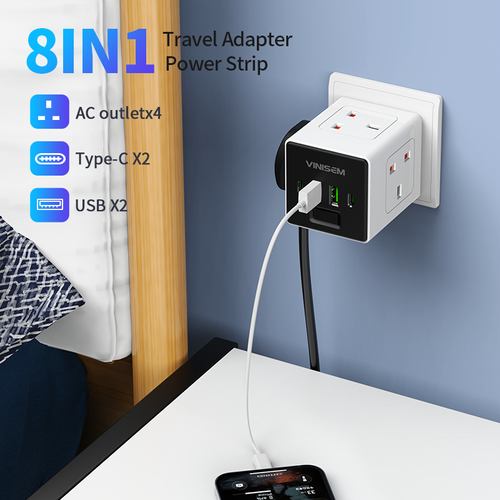 High-power cube-shaped square socket